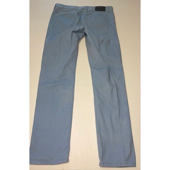 Michael Kors Mens Slim fit Casual Parker Pants 32x32 chino Blue Solid Stretch - Picture 5 of 6